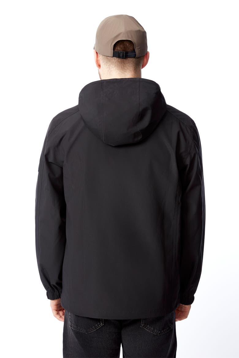 Hudson - Waterproof Hooded Rain Jacket, Alternate, color, BLACK