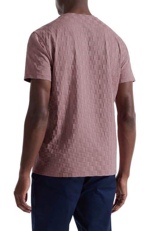 Bugatchi Geo Textured Cotton T-shirt In Pink