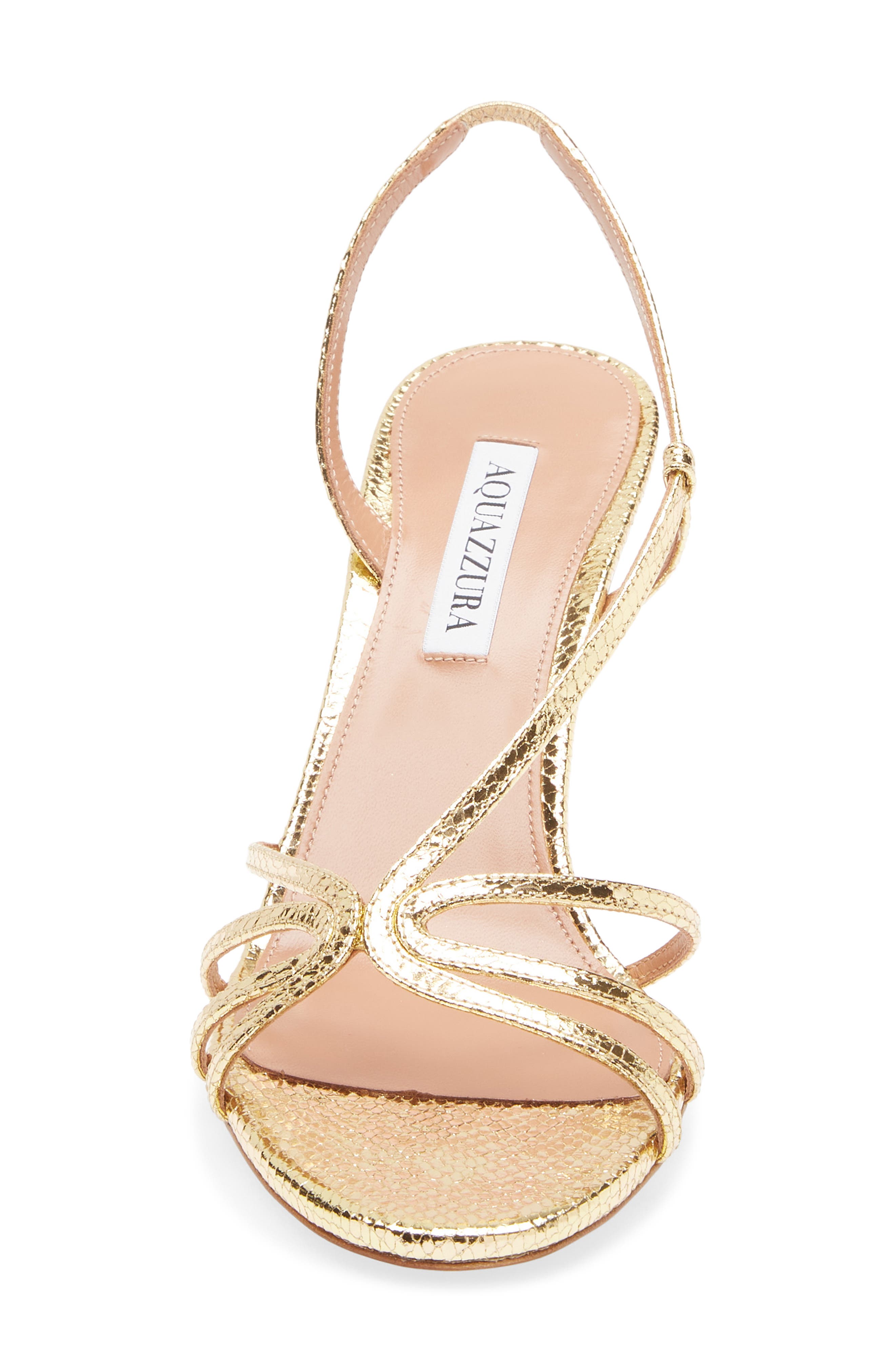 Aquazzura Talk to Me Sandal, Alternate, color, Soft Gold