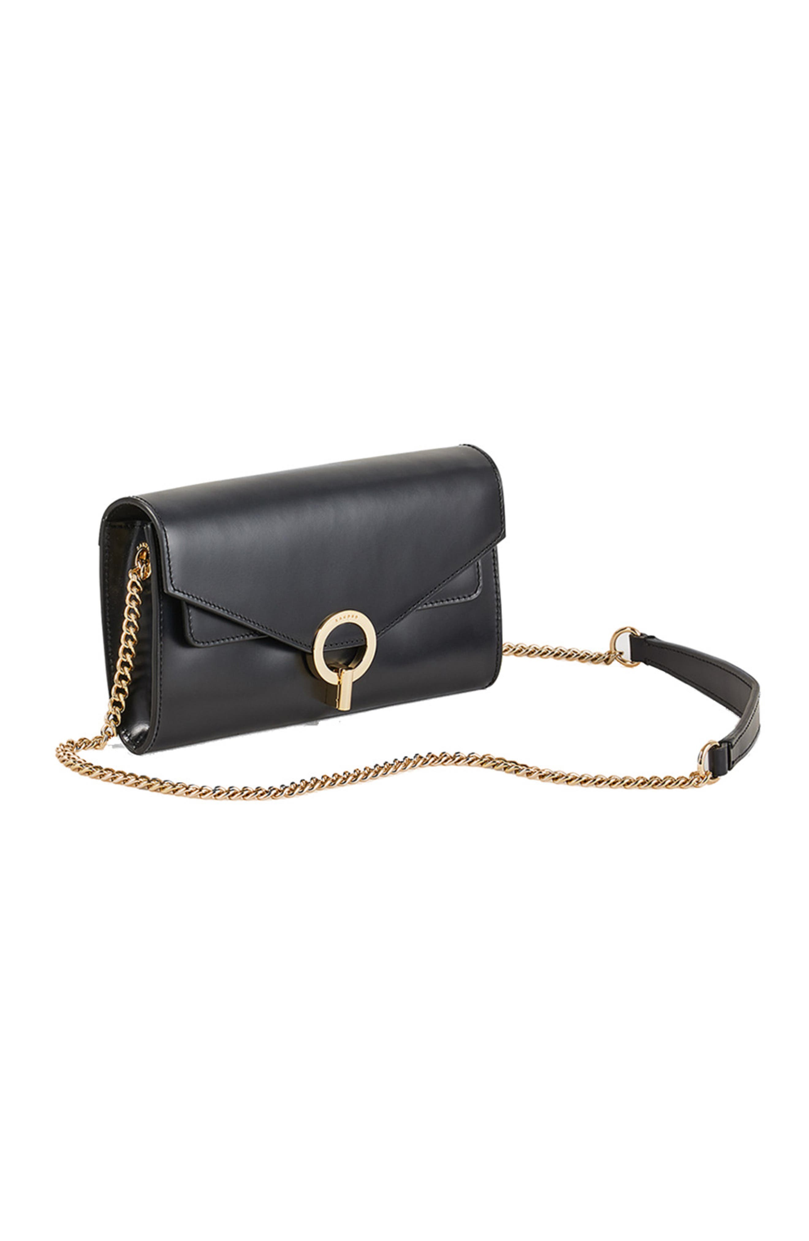 SANDRO Yza Pocket clutch bag, Alternate, color, 
