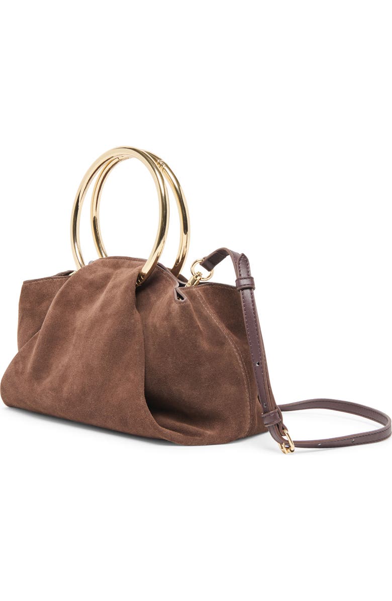 Dolce Vita Channing Suede Top Handle Bag, Alternate, color, Espresso