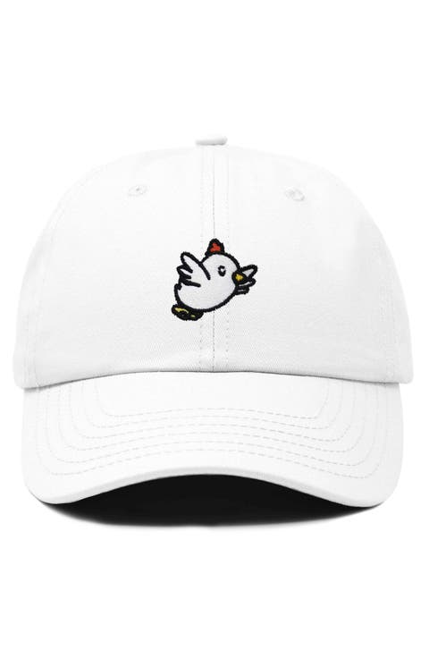 Chicken Embroidered Cotton Cap