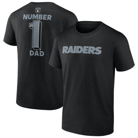 Men's Fanatics  Black Las Vegas Raiders Big & Tall Number One Dad T-Shirt