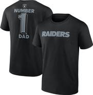 FANATICS Men's Fanatics  Black Las Vegas Raiders Big & Tall Number One Dad T-Shirt