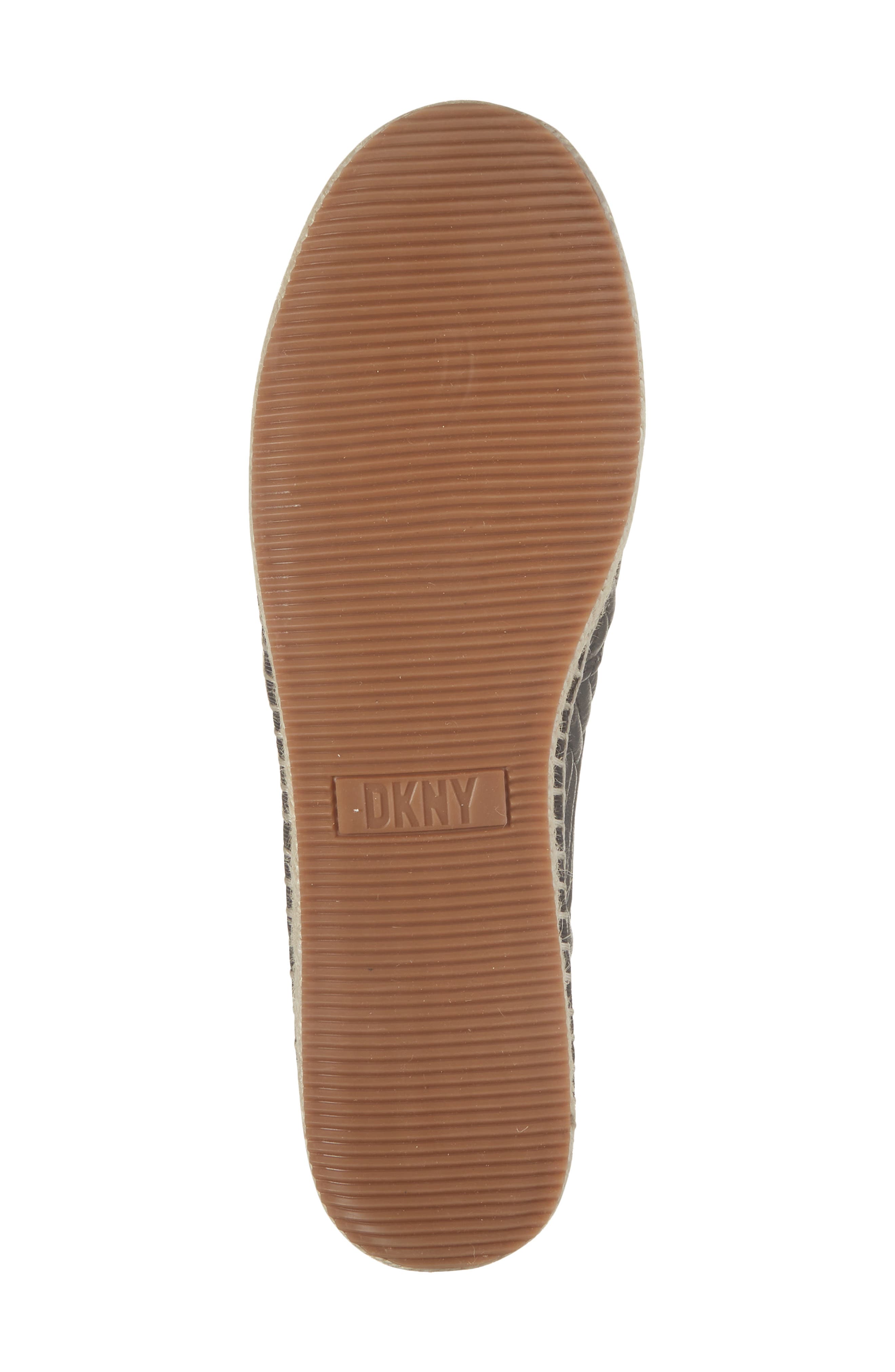 DKNY Maly Quilted Espadrille Flat, Alternate, color, Black