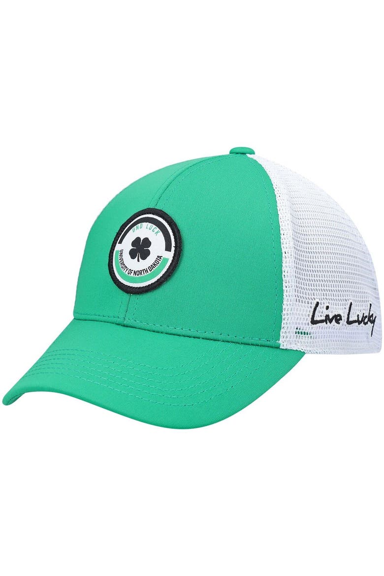 Men's Kelly Green/White North Dakota Motto Trucker Snapback Hat, Alternate, color, Kelly Green
