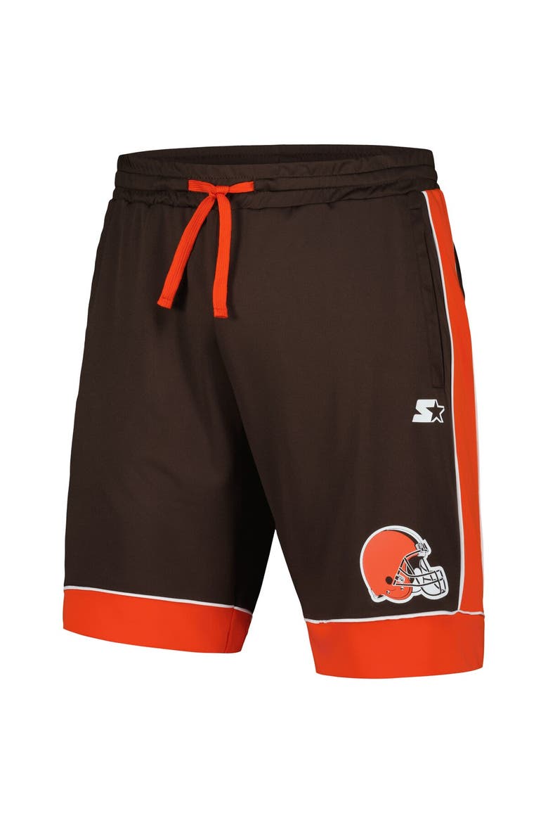 Men's Starter Brown/Orange Cleveland Browns Fan Favorite Fashion Shorts, Alternate, color, Brown