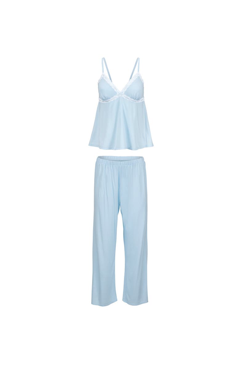 Adore Me Eloisa Tank Top & Pants Pajama Set, Alternate, color, Light Blue