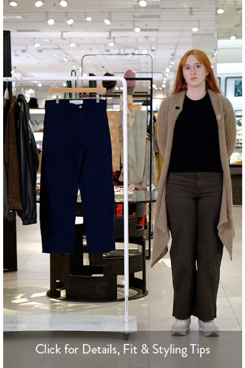 Bray Barrel Leg Cotton Twill Pants video