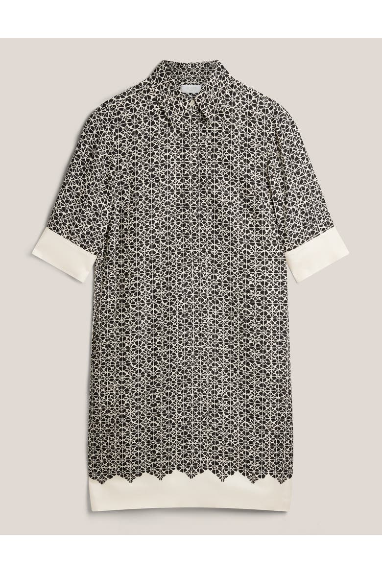 Marciella 3/4 Sleeve Printed Mini Dress, Alternate, color, Navy Cream