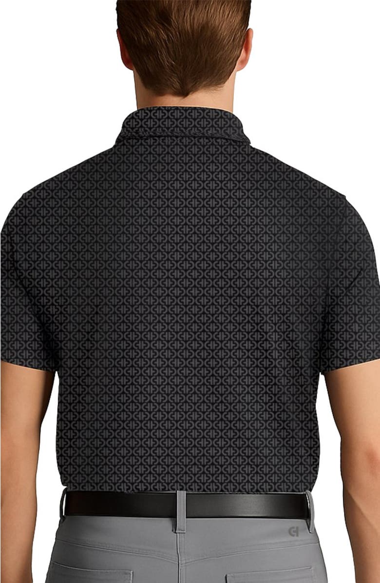 Cole Haan Golf Apparel Iconic Polo, Alternate, color, Jet Black Ch Print