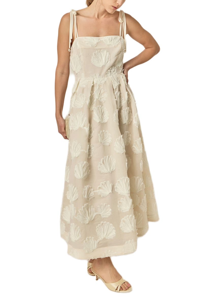 Shell Sleeveless Midi Dress, Main, color, OFF WHITE