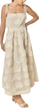 English Factory Shell Sleeveless Midi Dress