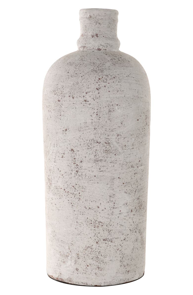GINGER BIRCH STUDIO Tall Terracotta Vase, Alternate, color, Cream