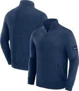 J. Palmer Men's J. Palmer Navy Seattle Seahawks Franchise Quarter-Zip Sweater