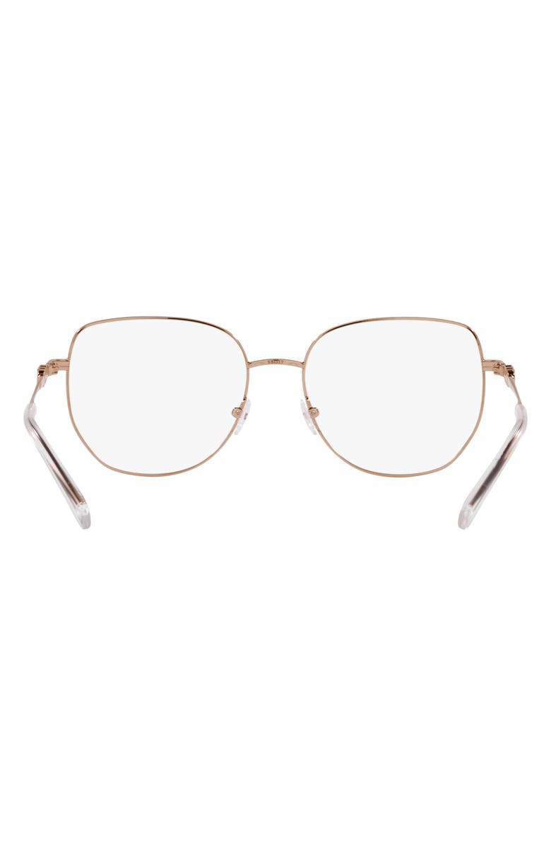 Michael Kors Belleville 54mm Square Optical Glasses, Alternate, color, Rose Gold