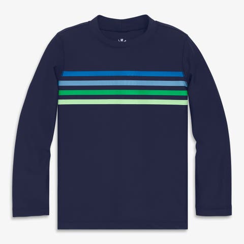 Kids Tonal Banner Long Sleeve Rash Guard (Toddler, Little Kid, Big Kid)