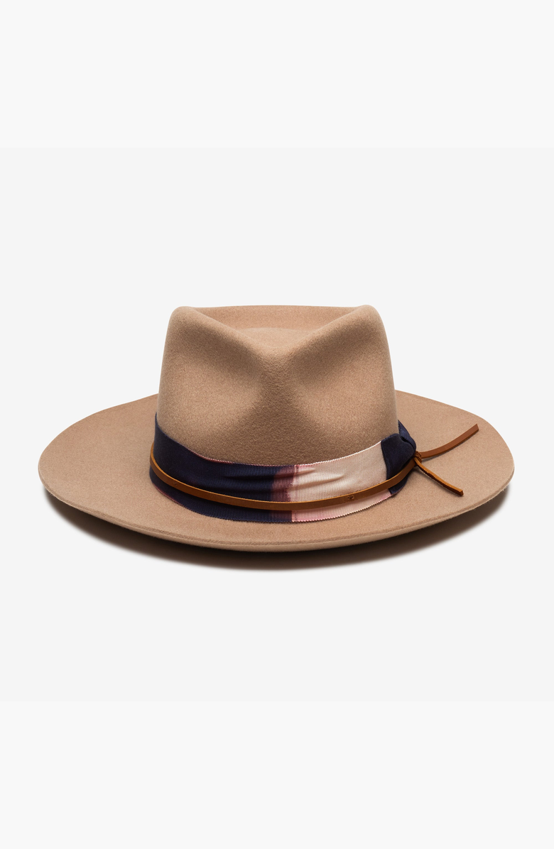 W Y E T H Wyatt Fedora, Alternate, color, Camel / Navy / Pink