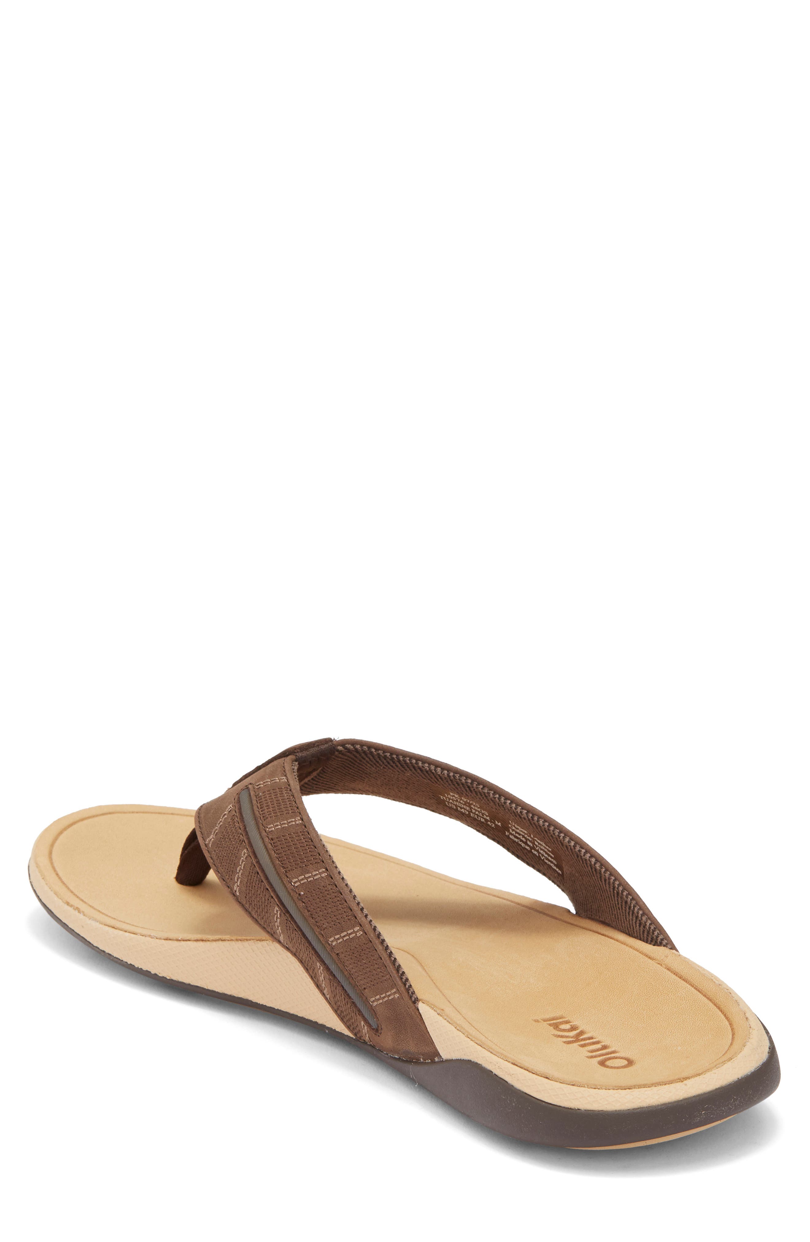 OluKai Tuahine Waterproof Flip Flop, Alternate, color, Dark Java / Golden Sand