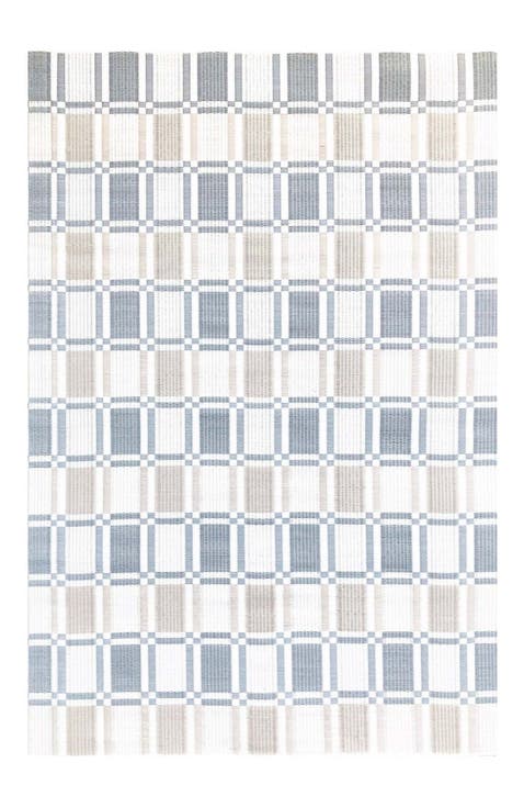 Plaid Off White & Stone Rug