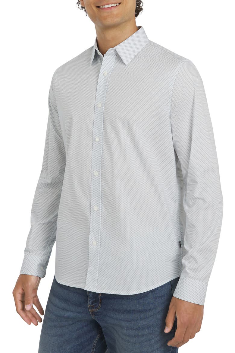 Samuel Stretch Cotton Button-Up Shirt, Alternate, color, WHITE