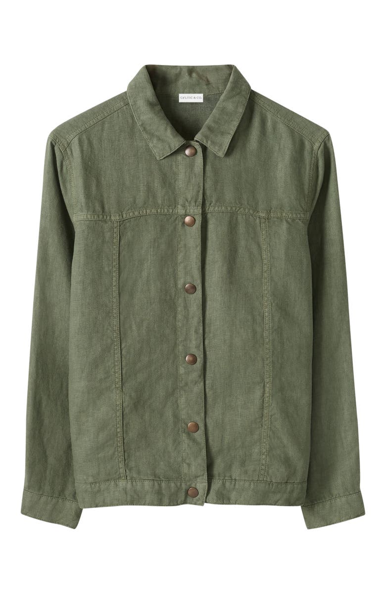 Celtic & Co. Linen Western Jacket, Alternate, color, Khaki