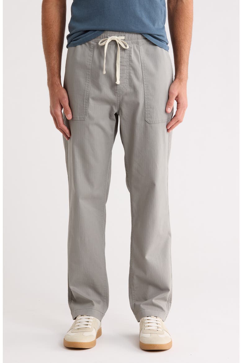 Organic Cotton Dobby Drawstring Waist Pants, Main, color, MOON MIST