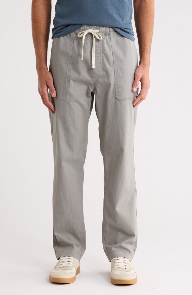 Lucky Brand Organic Cotton Dobby Drawstring Waist Pants, Main, color, Moon Mist