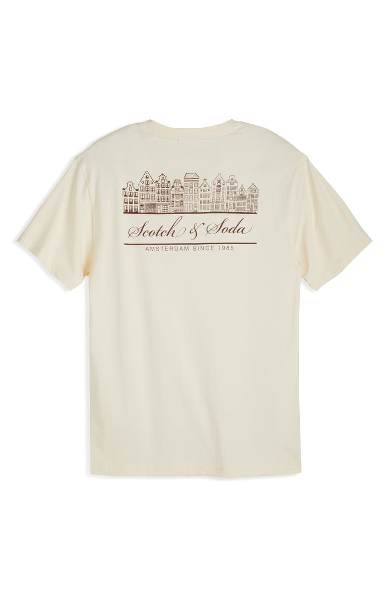 Scotch & Soda Logo Cotton Graphic T-Shirt, Alternate, color, Eggnog