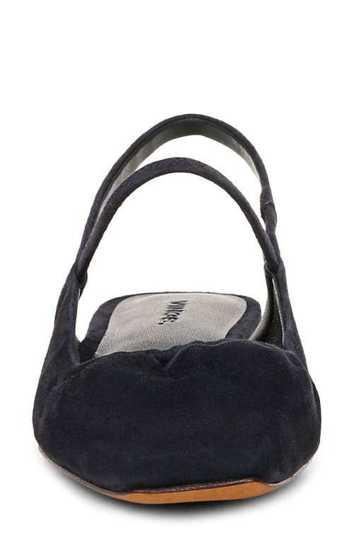 Vince Venice Suede Slingback Ballerina Flats In Blue Ink