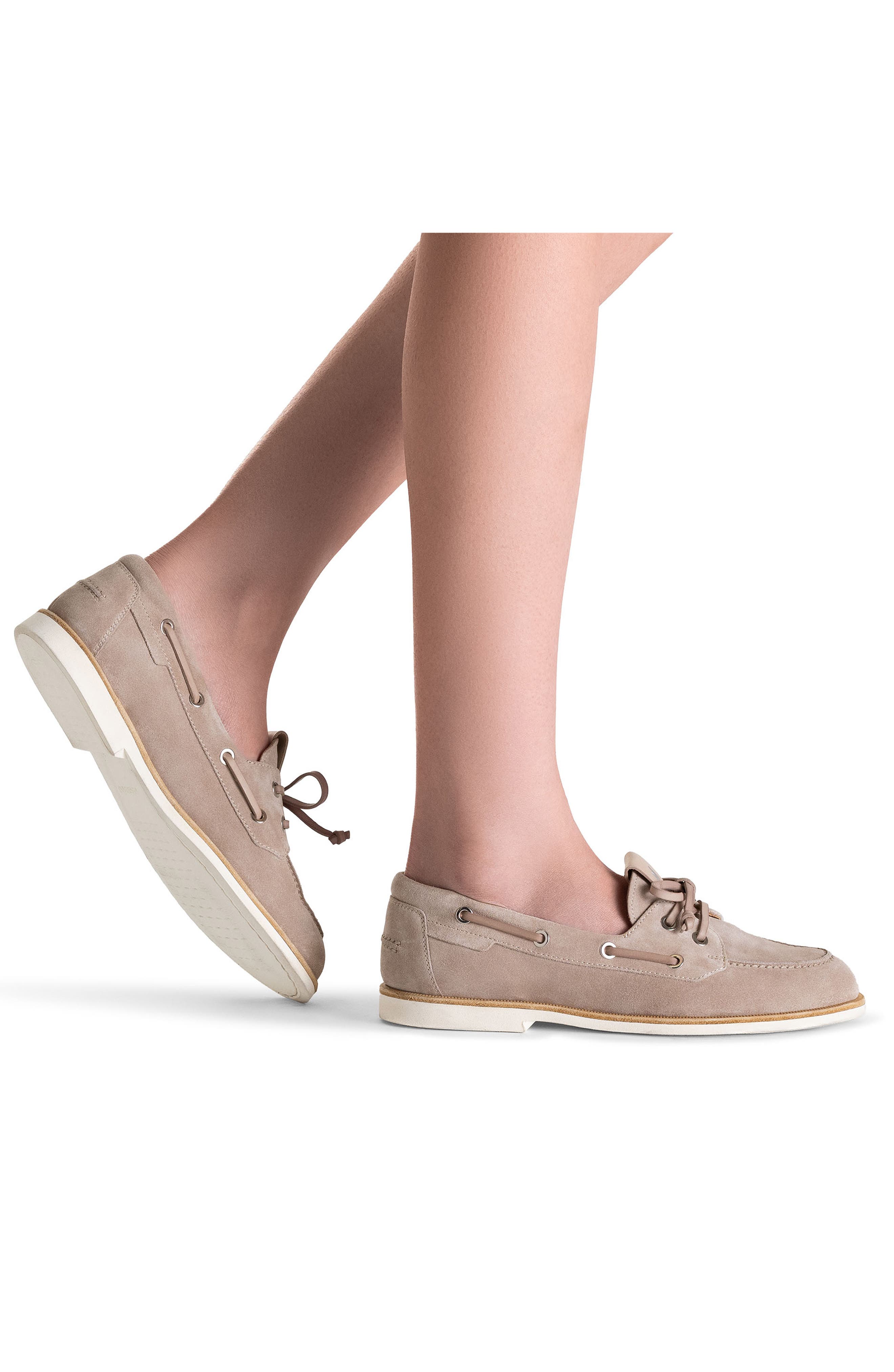 Magnanni Marina Suede Boat Shoe, Alternate, color, Sand Suede