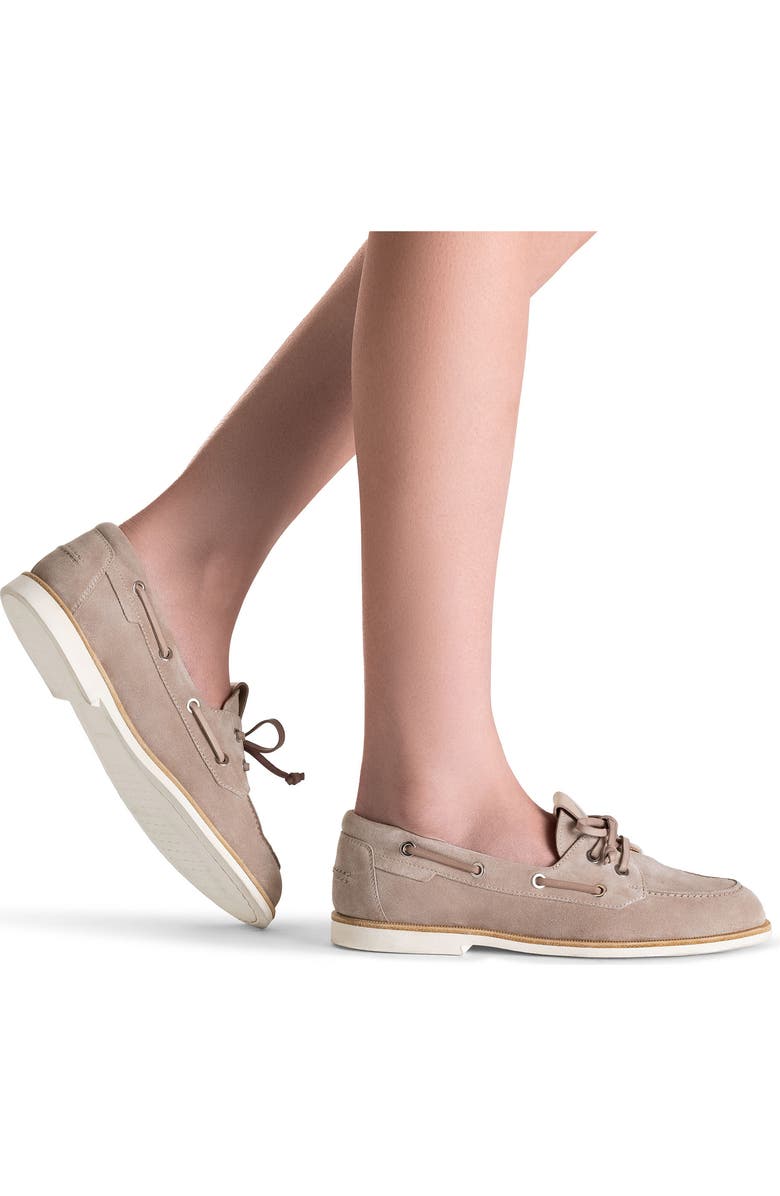 Magnanni Marina Suede Boat Shoe, Alternate, color, Sand Suede