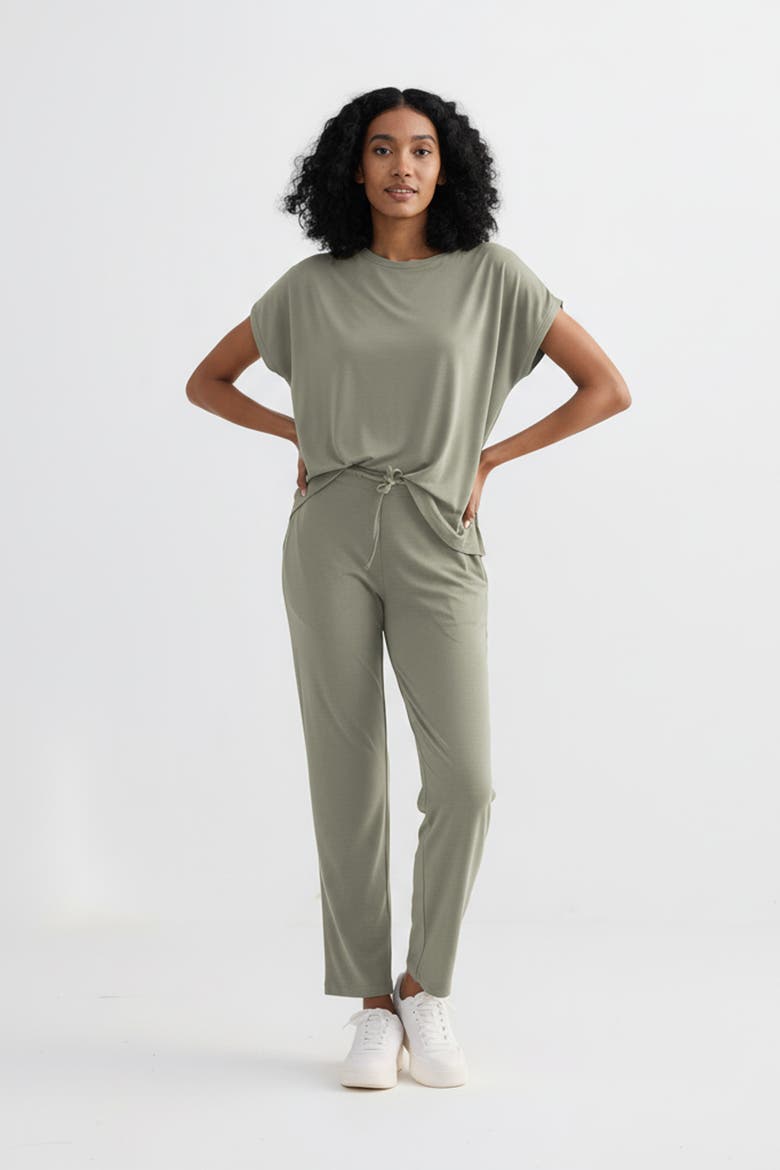 Relaxed Fit Tee Set, Alternate, color, Olive