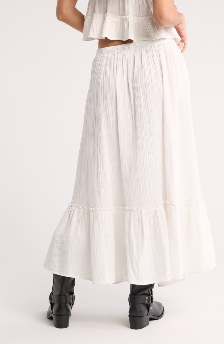 Abound Cotton Gauze Tiered Maxi Skirt, Alternate, color, Ivory