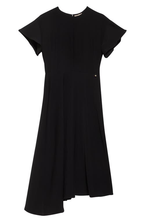 Herno Asymmetric Cady Dress In Black