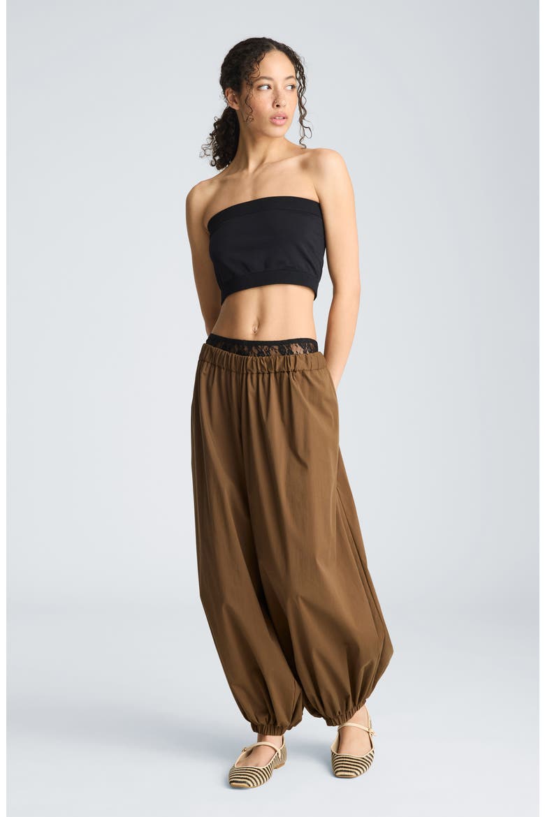 Pull-On Balloon Pants, Alternate, color, BRUNETTE