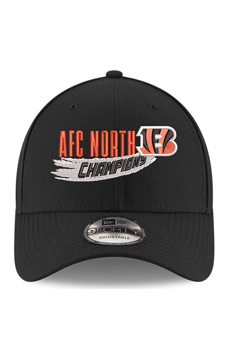 New Era Men's New Era Black Cincinnati Bengals 2022 AFC North Division Champions 9FORTY Adjustable Hat, Alternate, color, 