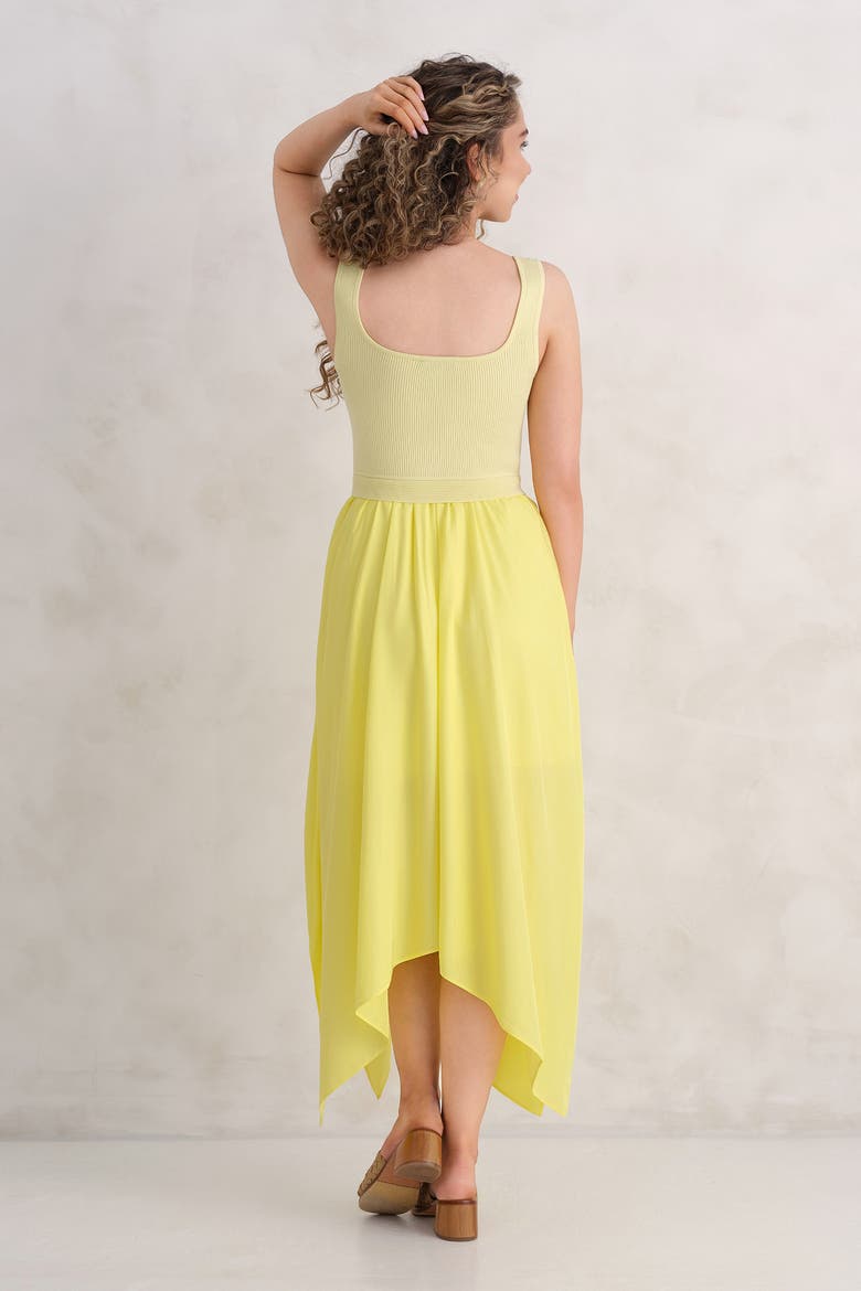 The Mixed Media Dress - Buttercup, Alternate, color, Buttercup