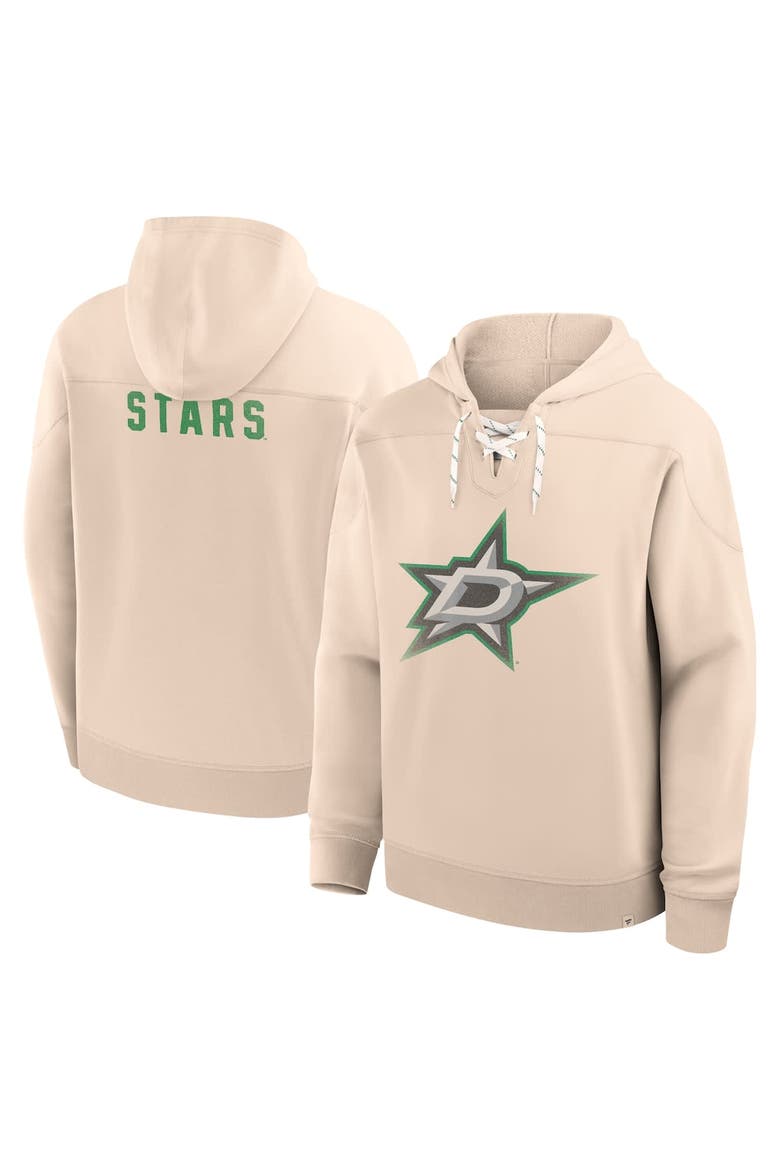 Men's Fanatics Cream Dallas Stars Vintage Hoodie, Alternate, color, Cream