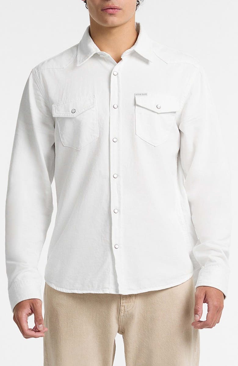 GUESS JEANS Slim Long Sleeve Denim Shirt, Main, color, Gjwi