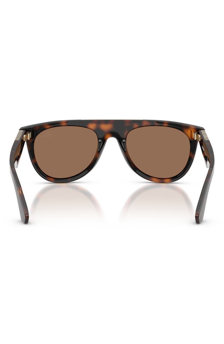 Burberry 53mm Pilot Sunglasses, Alternate, color, Dark Havana / Dark Brown