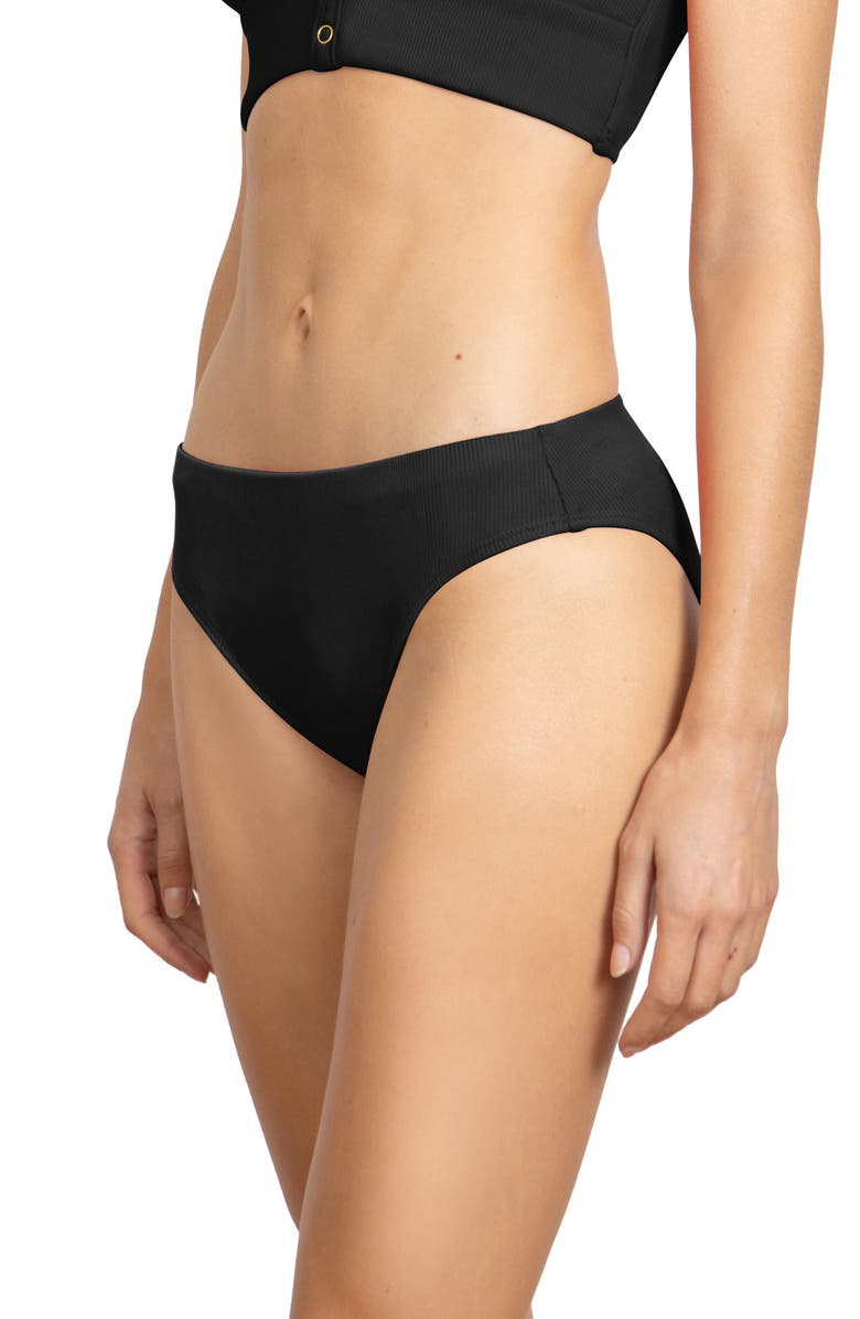 Robin Piccone Amy 2 Bikini Bottoms, Alternate, color, Licorice