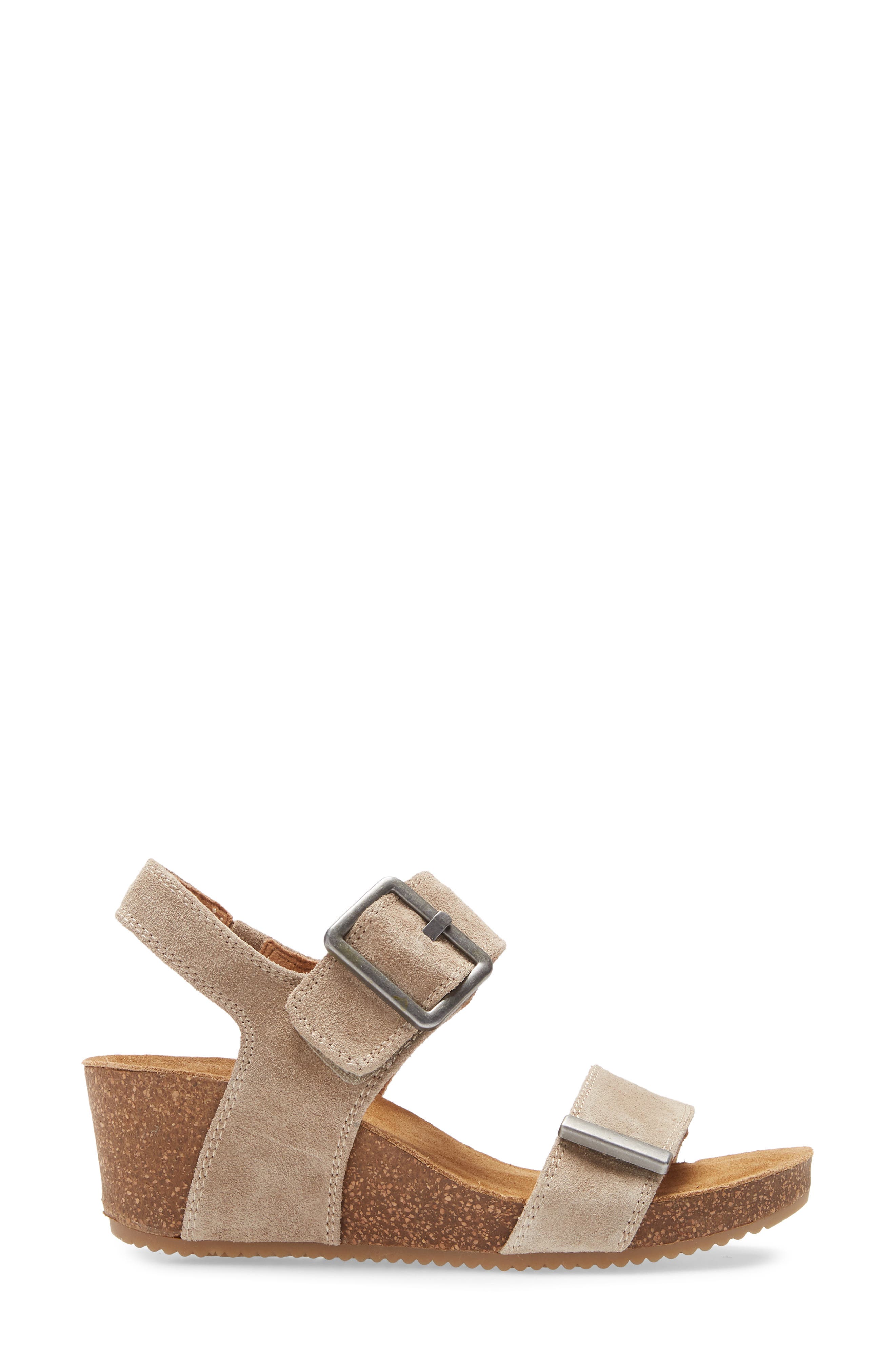 Emberly Wedge Sandal, Alternate, color, LIGHT TAUPE SUEDE