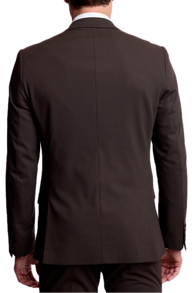 Dover Slim Fit Notch Lapel Blazer, Alternate, color, CHOCOLATE BLACK MINI CHECK
