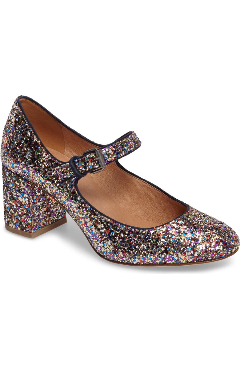 Madewell Zelda Glitter Mary Jane Pump, Main, color,