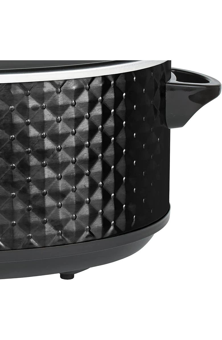 Brentwood 3.5QT Diamond Pattern Slow Cooker, Alternate, color, Black