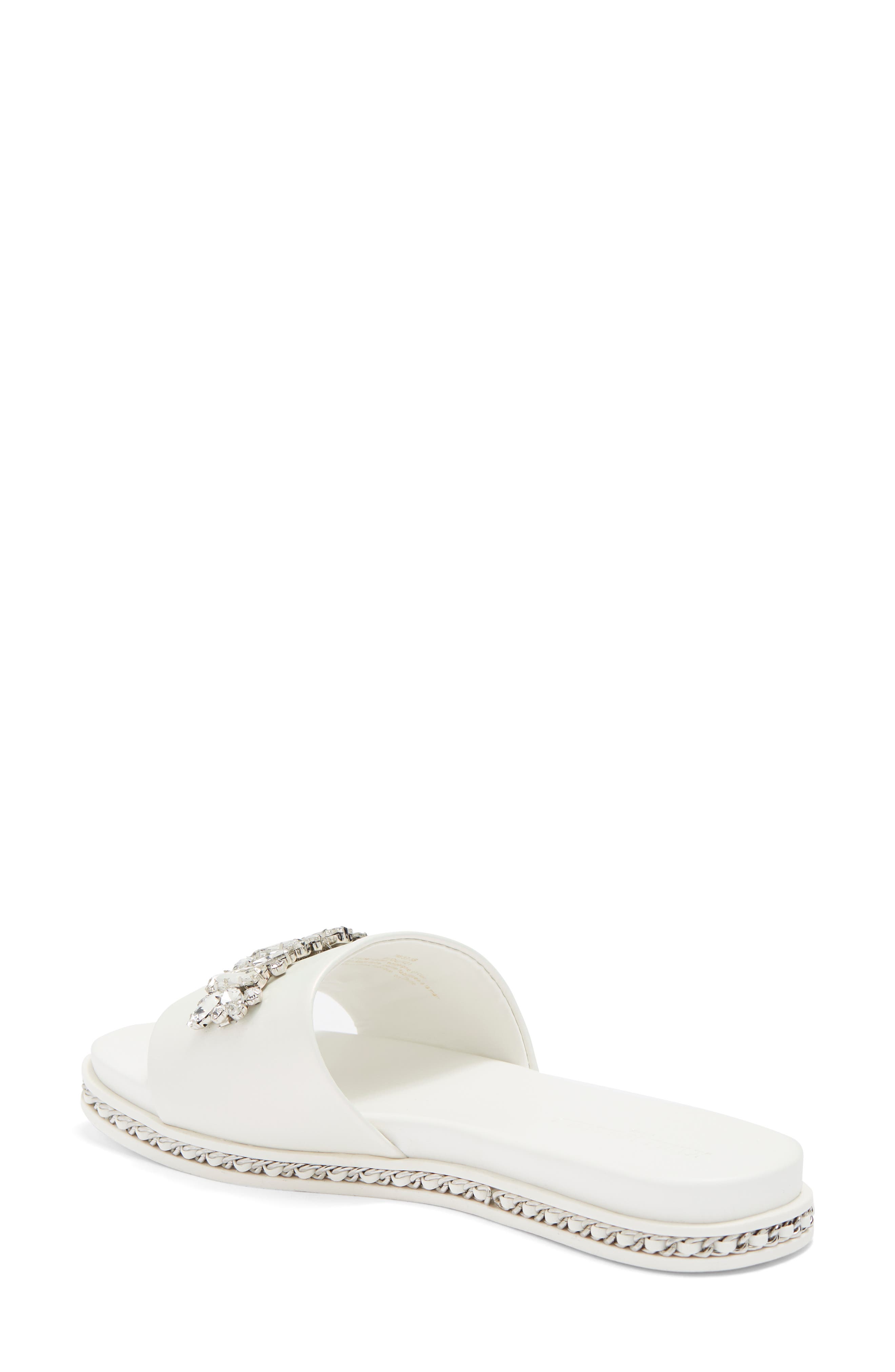 KARL LAGERFELD PARIS Bijou Crystal Slide Sandal, Alternate, color, 