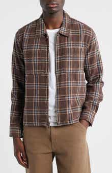 Corridor Venice Plaid Cotton Zip-Up Shirt Jacket