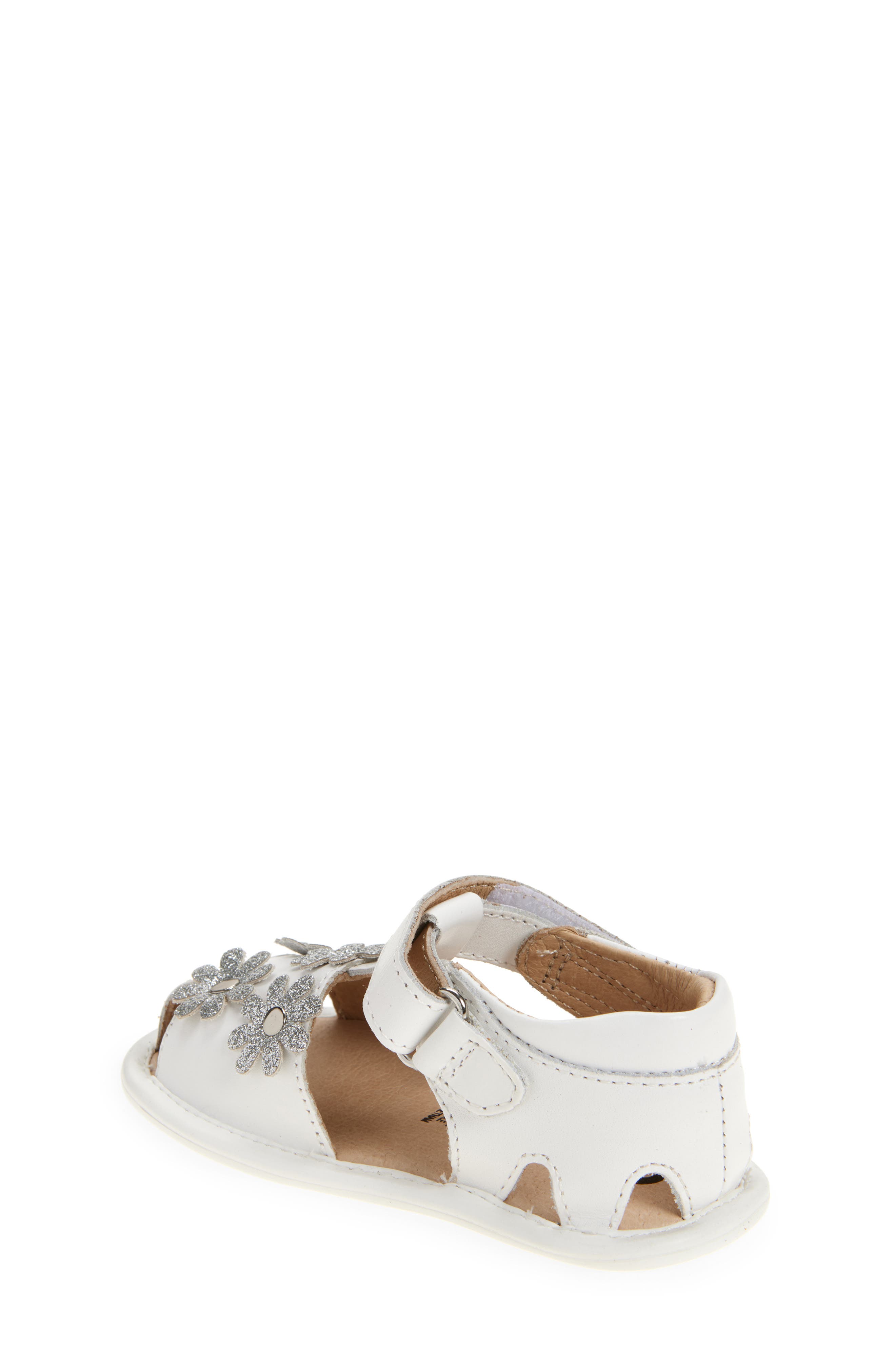 Kids' Wildflower Sandal, Alternate, color, SNOW / GLAM ARGENT