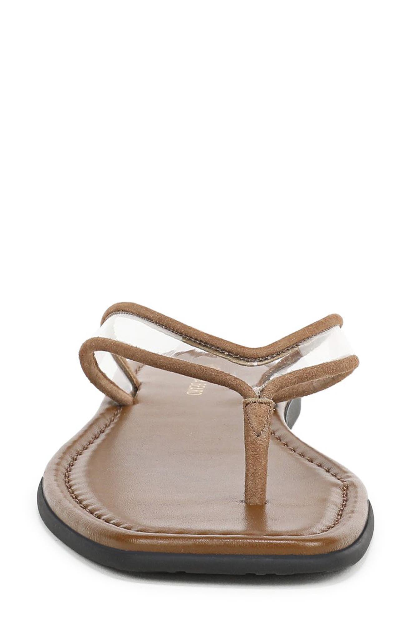 Veronica Beard Clea Flip Flop, Alternate, color, Clear/ Chestnut